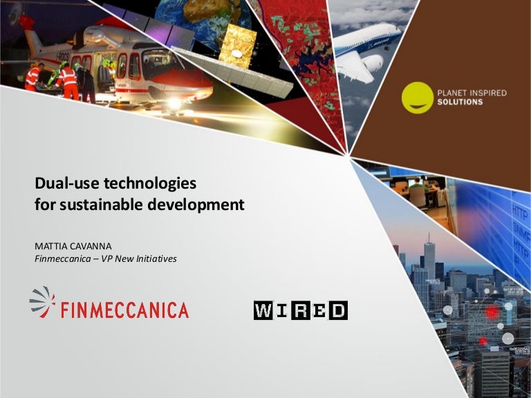 Dualuse technologies for sustainable development