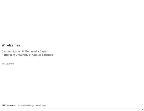 Wireframes for Web Design | PPT