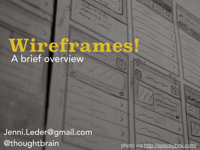 Wireframes - a brief overview