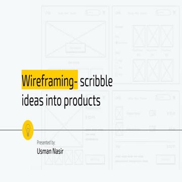 Wireframes - presentation