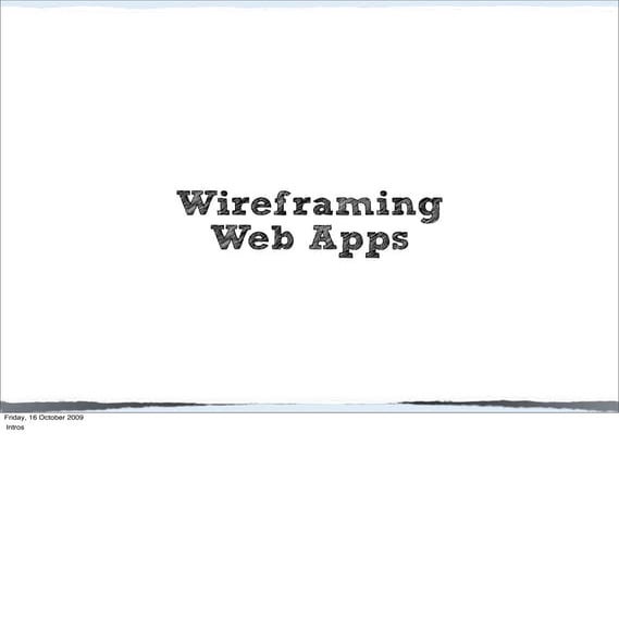 Wireframing Web Apps