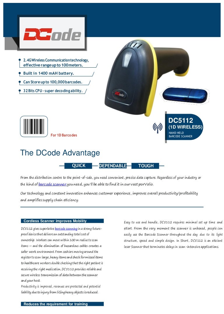 barcode scanner machine wireless