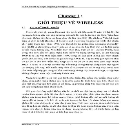 Wireless - cơ bản về wireless