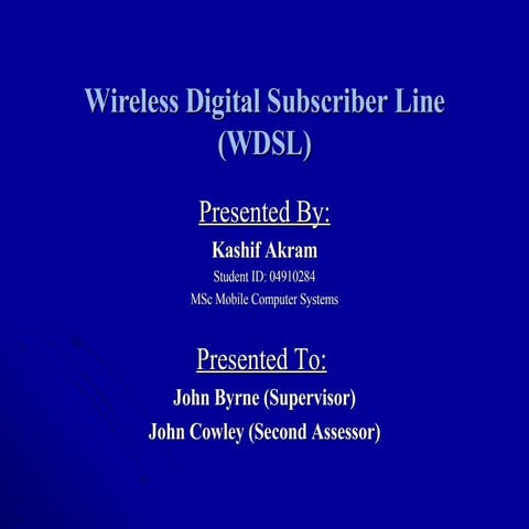 Wireless Digital Subscriber Line