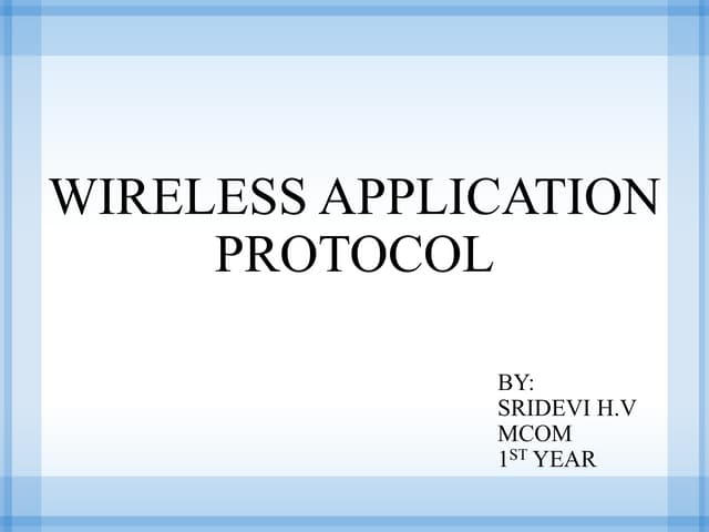 Wireless application protocol
