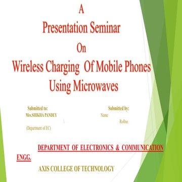 Wireless charging mobile using microwave