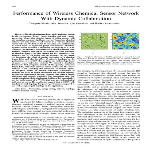 Wireless chemical sensor network