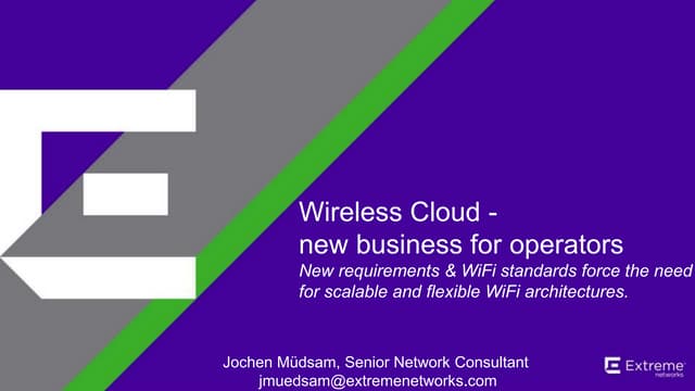 PLNOG14 - Wireless Cloud, a new business for operators - Jochen Müdsam