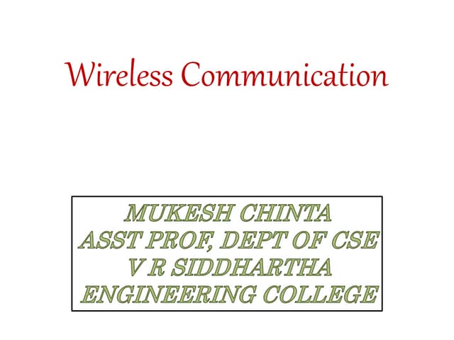 Wireless communication