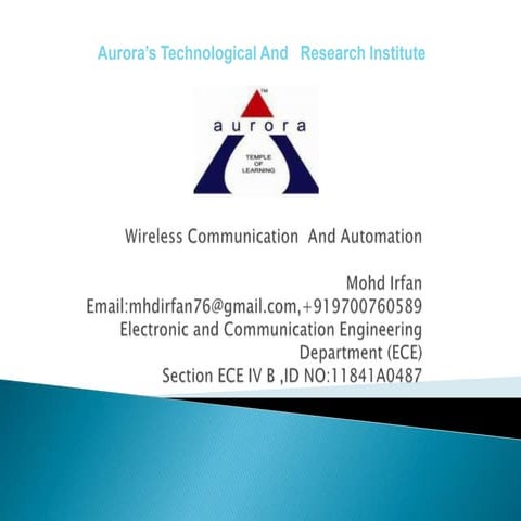 Wireless Communciation and  Automation
