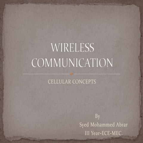 Wireless communication