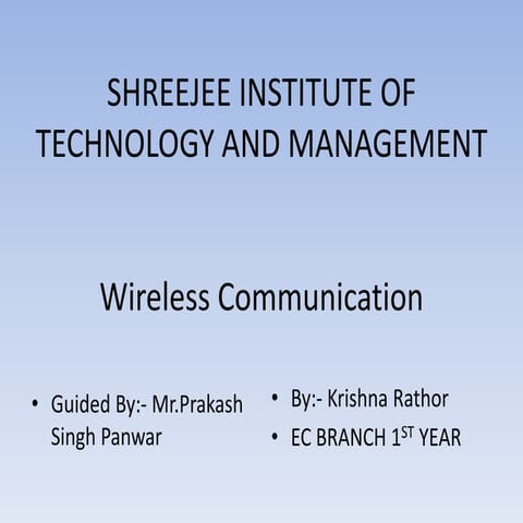 Wireless communication by abhishek mmahajan
