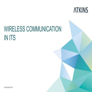 Wireless Communication in ITS | PPT