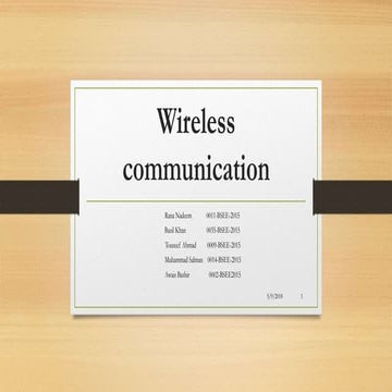 Wireless communication