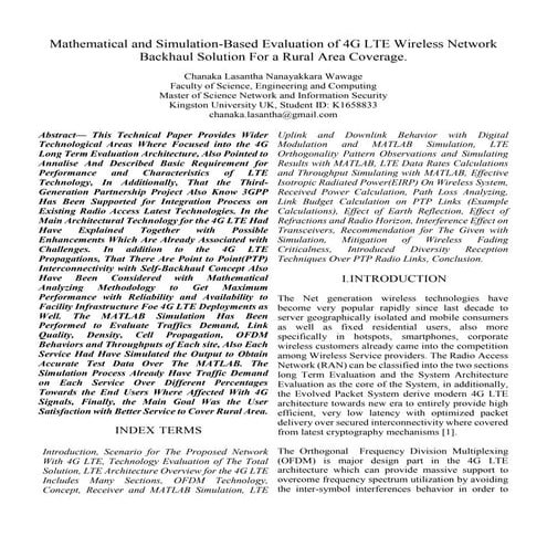 Wireless communication and Network 