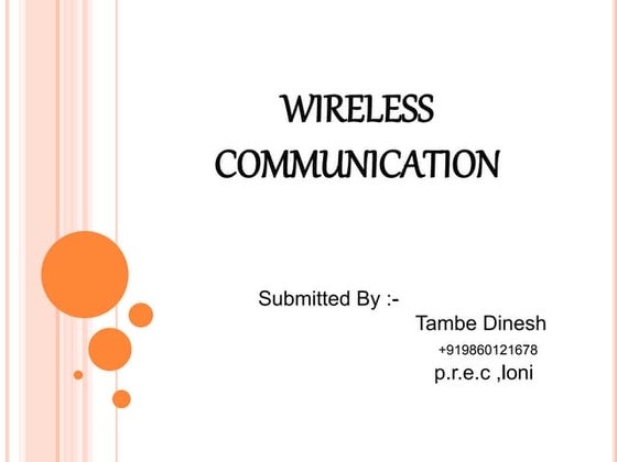 Wireless communication | PPT