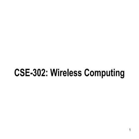 Wireless computing