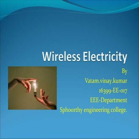 Wireless electricity