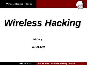 Wireless Hacking