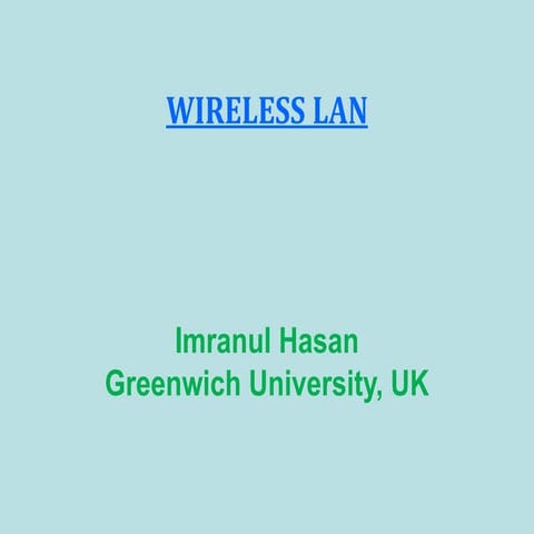 WHAT is Wireless LAN