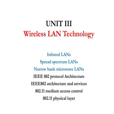 Wireless LAN technology
