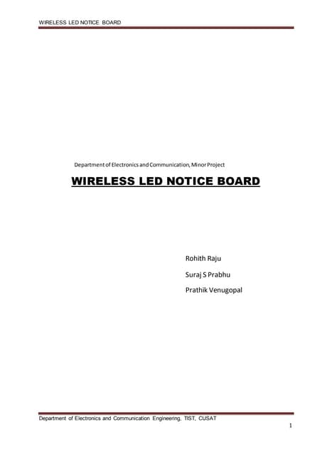 Wireless led notice board
