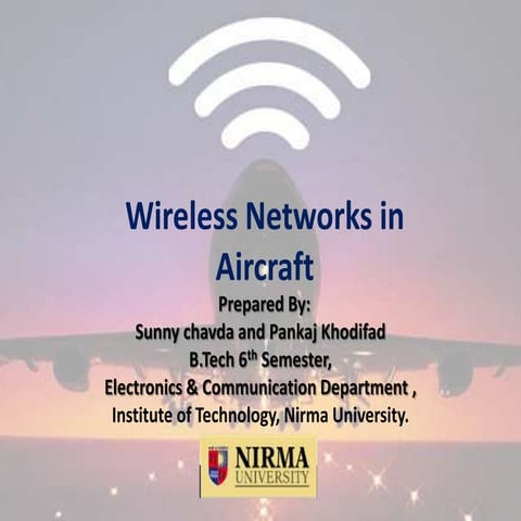 Wireless network in aircraft
