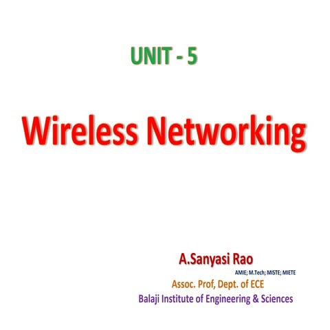 Wireless networking_ASRao
