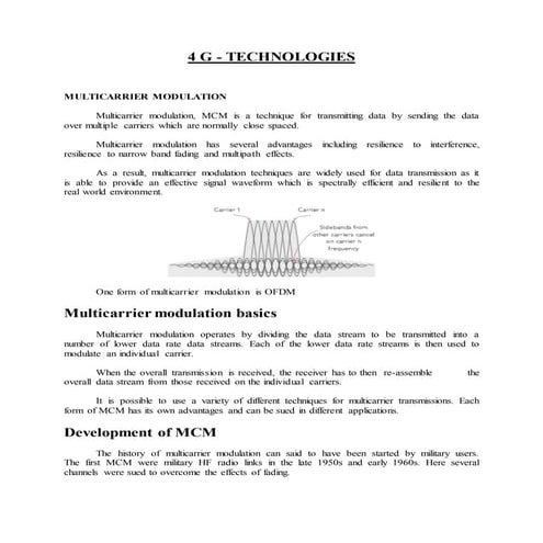 Wireless networks - 4G & Beyond