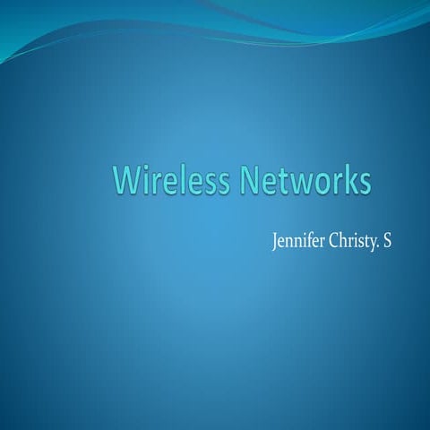 Wireless networks ppt | PPTX