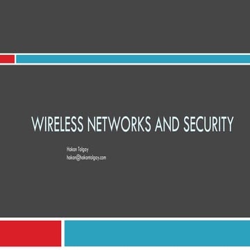 Kablosuz İletişim ve Güvenlik 