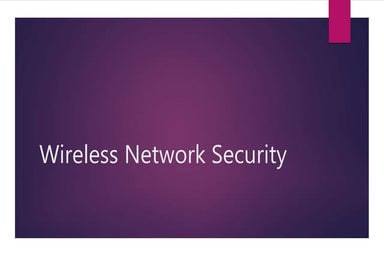 Wireless network security