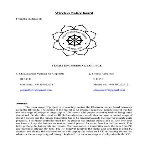 Wireless notice board33