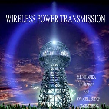 Wireless power transfer seminar ppt  