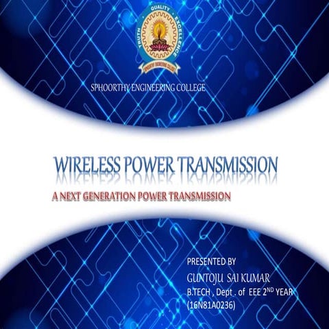 WIRELESS POWER TRANSMISSION -A Next Generation Power Transmission