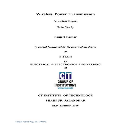 Wireless power transmission doc/sanjeet-1308143