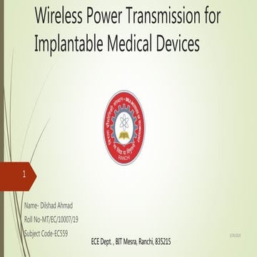 Wireless power transmission for implantable medical devices