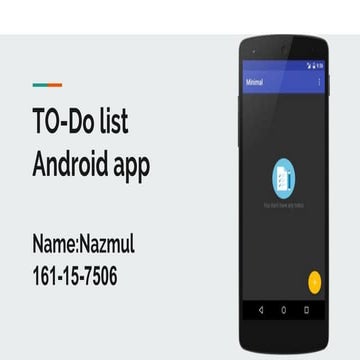 Presentation of wireless todo list app