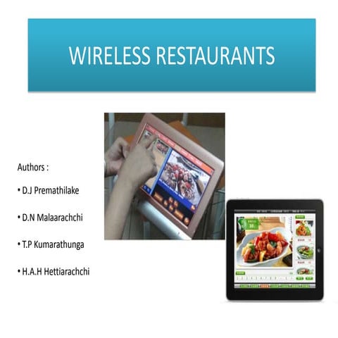 Wireless reataurants