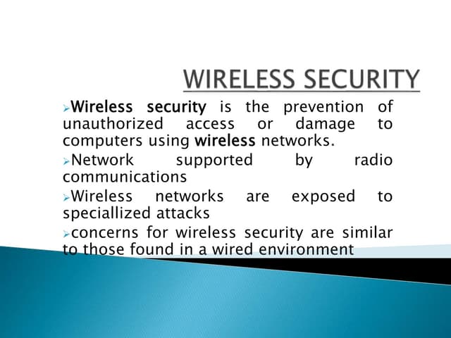 WIRELESS SECURITY pptx