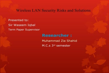 Wireless security presentation