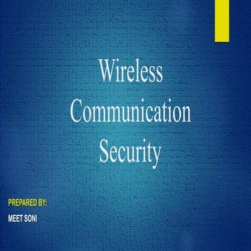 Wireless Communiction Security
