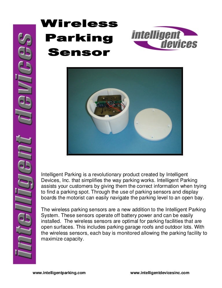 Wireless Sensor Cut Sheet