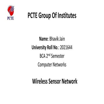 Wireless sensor network