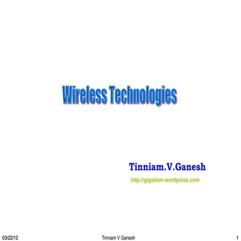 Wireless technologies - Part 2