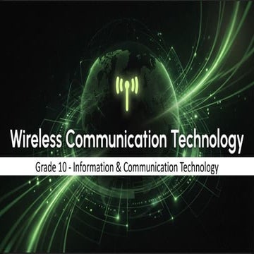 Wireless Technology (Bluetooth, Wi-fi, NFC/RFID, Cellular Networks)