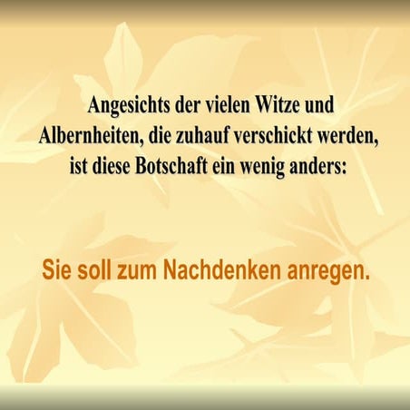 Wir ernten, was wir säen