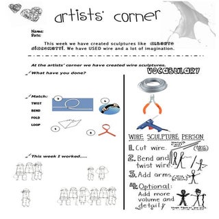 Wire sculptures worksheet