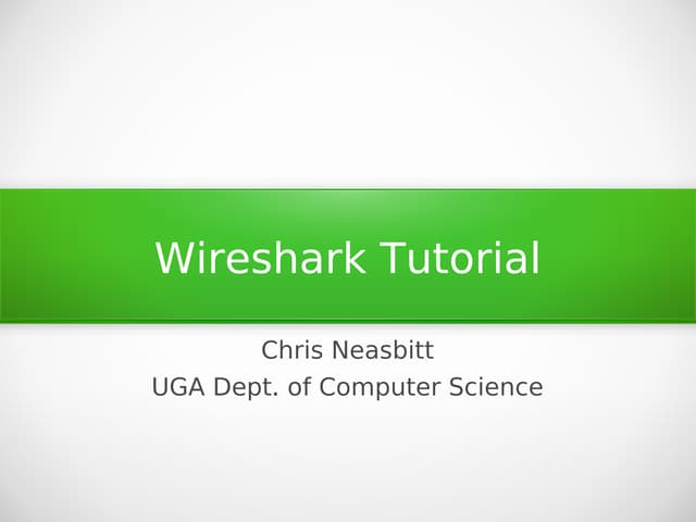 Wireshark lecture