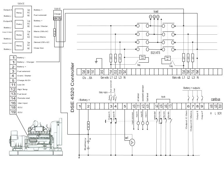 Wiring Diagram DSE 4520 AMF Controller